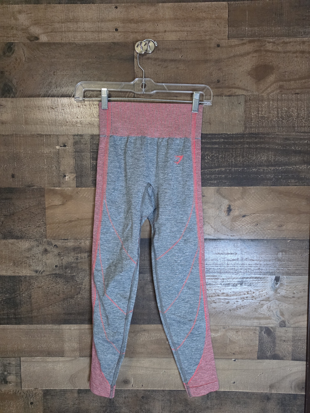 Gymshark Grey with Pink Seamless Leggings